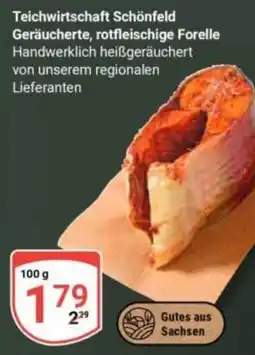 Globus Teichwirtschaft Schönfeld Geräucherte, rotfleischige Forelle Angebot