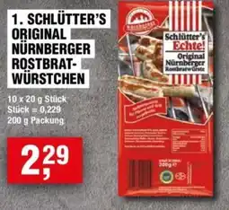 Handelshof Schlütter's Original Nürnberger Rostbratwürstchen Angebot
