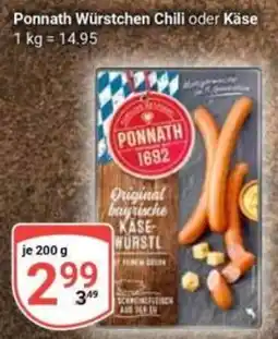 Globus Ponnath Würstchen Käse-Würstl Angebot