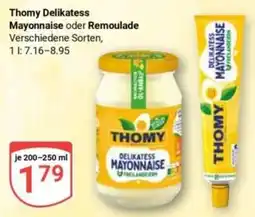 Globus Thomy Delikatess Mayonnaise oder Remoulade Angebot