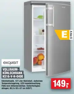 Handelshof exquisit VOLLRAUM-KÜHLSCHRANK KS16-V-H-040E Angebot