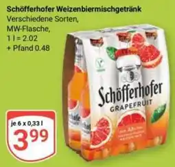 Globus Schöfferhofer Weizenbiermischgetränk Angebot
