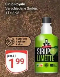 Globus Sirup Royale Sirup Limette Angebot