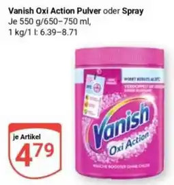 Globus Vanish Oxi Action Pulver Angebot