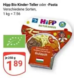Globus Hipp Bio Kinder-Teller oder -Pasta Angebot