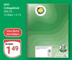 Globus OHO Collegeblock Angebot