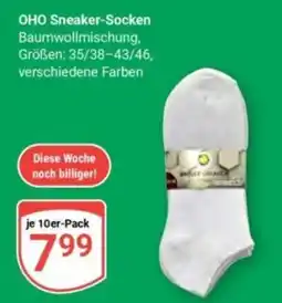 Globus OHO Sneaker-Socken Angebot