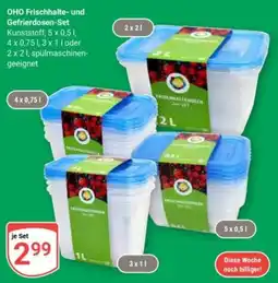 Globus OHO Frischhalte- und Gefrierdosen-Set Angebot