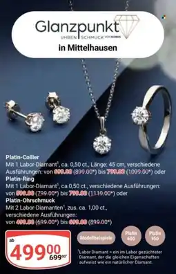 Globus Platin-Ohrringe Angebot