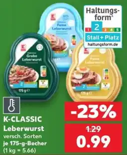 Kaufland K-CLASSIC Leberwurst Angebot