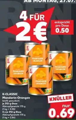 Kaufland K-CLASSIC Mandarin-Orangen Angebot