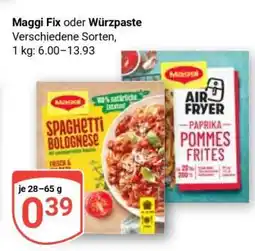 Globus MAGGI Fix oder Würzpaste Angebot