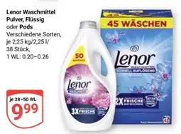 Globus Lenor Waschmittel Pulver, Flüssig oder Pods Angebot