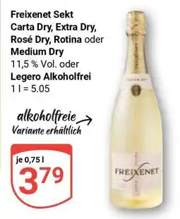 Globus Freixenet Sekt Carta Dry, Extra Dry, Rosé Dry, Rotina oder Medium Dry Angebot