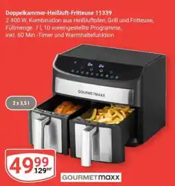 Globus Doppelkammmer Heißluft-Fritteuse 11339 Angebot