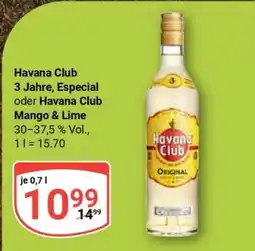 Globus Havana Club 3 Jahre, Especial oder Havana Club Mango & Lime Angebot