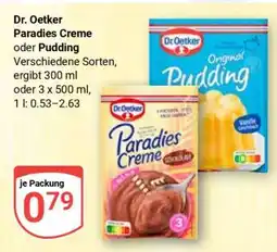 Globus Dr. Oetker Paradies Creme oder Pudding Angebot