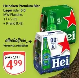 Globus Heineken Premium Bier Lager oder 0.0 Angebot