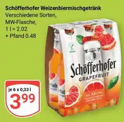 Globus Schöfferhofer Weizenbiermischgetränk Angebot