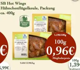 LPG Biomarkt SB Hot Wings Hähnchenflügelkeule Angebot