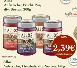 LPG Biomarkt Allos Aufstriche, Frucht Pur Angebot