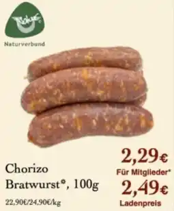 LPG Biomarkt Chorizo Bratwurst* Angebot