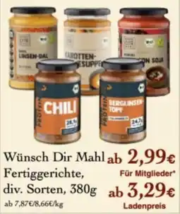 LPG Biomarkt Wünsch Dir Mahl Fertiggerichte Angebot