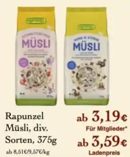 LPG Biomarkt Rapunzel Müsli Angebot