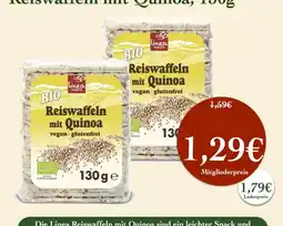 LPG Biomarkt Linea Reiswaffeln mit Quinoa Angebot