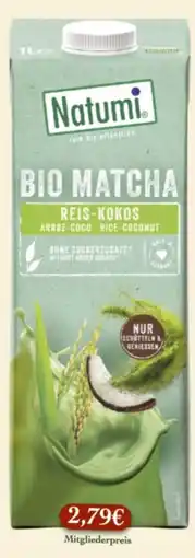 LPG Biomarkt Natumi BIO MATCHA REIS-KOKOS Angebot