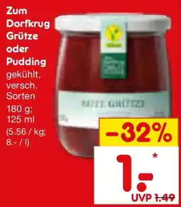 Netto Marken-Discount Zum Dorfkrug Grütze oder Pudding Angebot