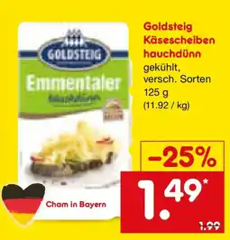 Netto Marken-Discount Goldsteig Käsescheiben hauchdünn Angebot