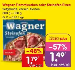 Netto Marken-Discount Wagner Flammkuchen oder Steinofen Pizza Angebot