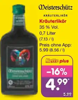 Netto Marken-Discount Meisterschütz Kräuterlikör Angebot