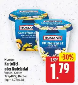 E-Center Homann kartoffel- oder nudelsalat Angebot