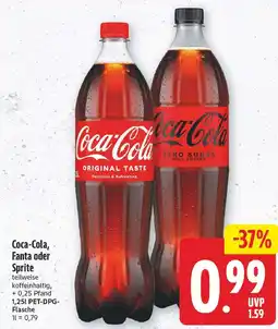 E-Center Coca-cola, fanta oder sprite Angebot