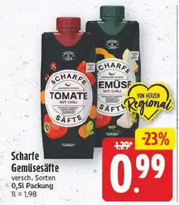 E-Center Von herzen regional scharfe gemüsesäfte Angebot
