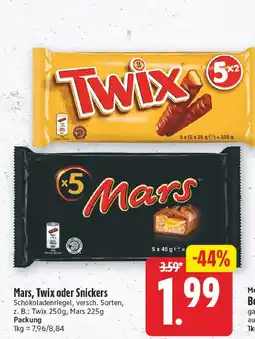 E-Center Mars, twix oder snickers Angebot