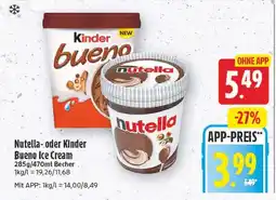 E-Center Nutella ice cream Angebot
