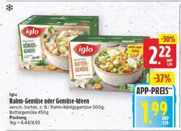 E-Center Iglo rahm-gemüse oder gemüse-ideen Angebot