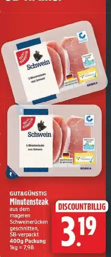 E-Center Gut&günstig minutensteak Angebot