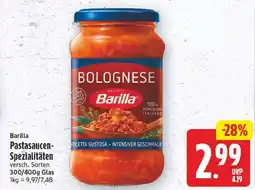 E-Center Barilla pastasaucen-spezialitäten Angebot