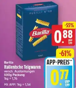 E-Center Barilla italienische teigwaren Angebot