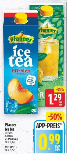 E-Center Pfanner ice tea Angebot
