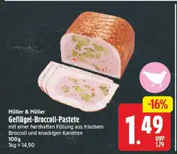 E-Center Müller & müller geflügel-broccoli-pastete Angebot