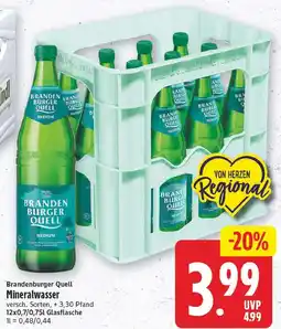 E-Center Brandenburger quell mineralwasser Angebot