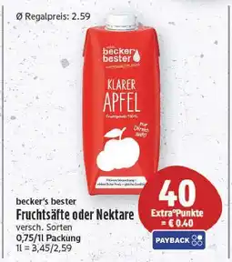 E-Center Becker’s bester fruchtsäfte oder nektare Angebot