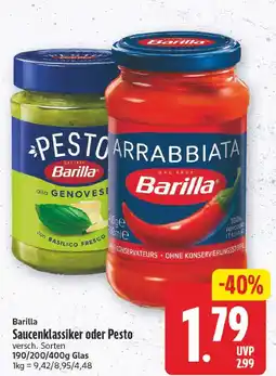 E-Center Barilla saucenklassiker oder pesto Angebot