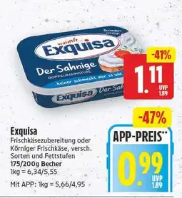 E-Center Exquisa frischkäsezubereitung oder körniger frischkäse Angebot