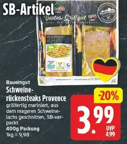 E-Center Bauerngut schweinerückensteaks provence Angebot